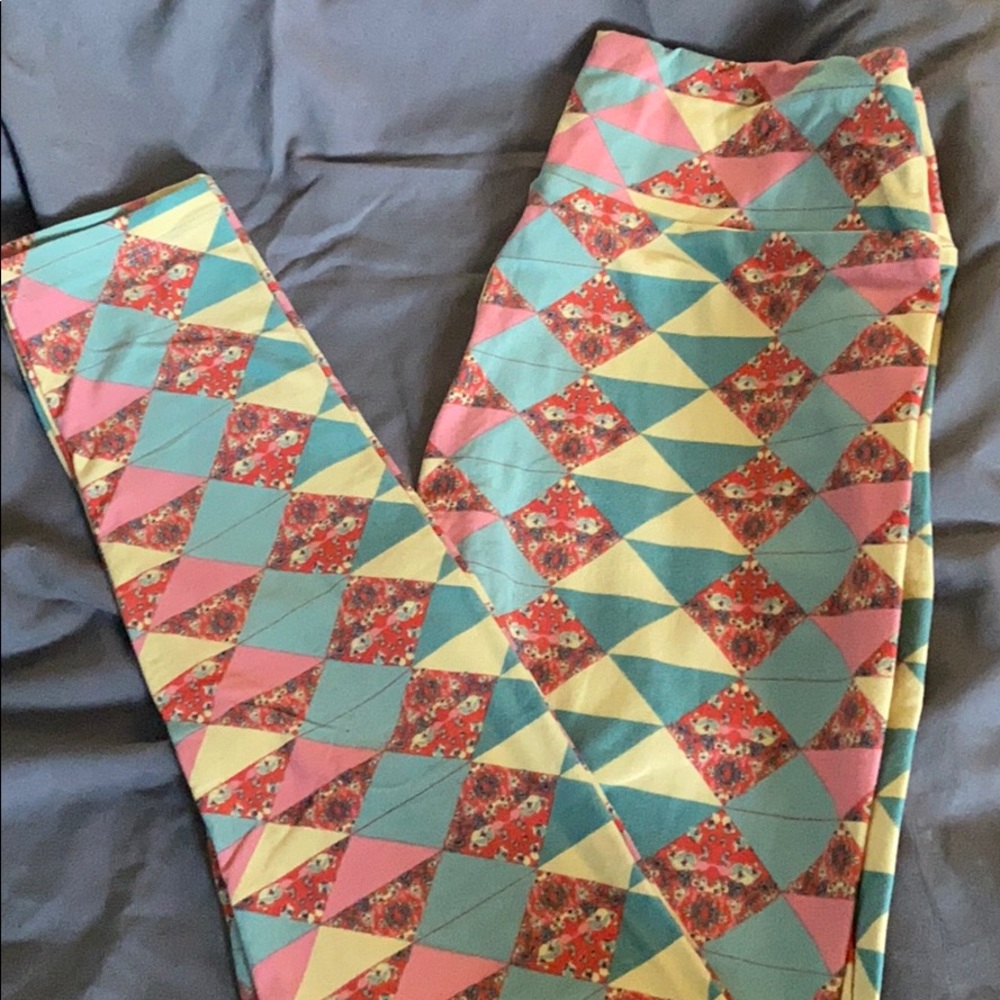 Cute Quilt Print LuLaRoe One Size Leggings